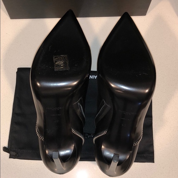 NEW! Saint Laurent Paris Bottine Zipper Booties - Picture 4 of 6